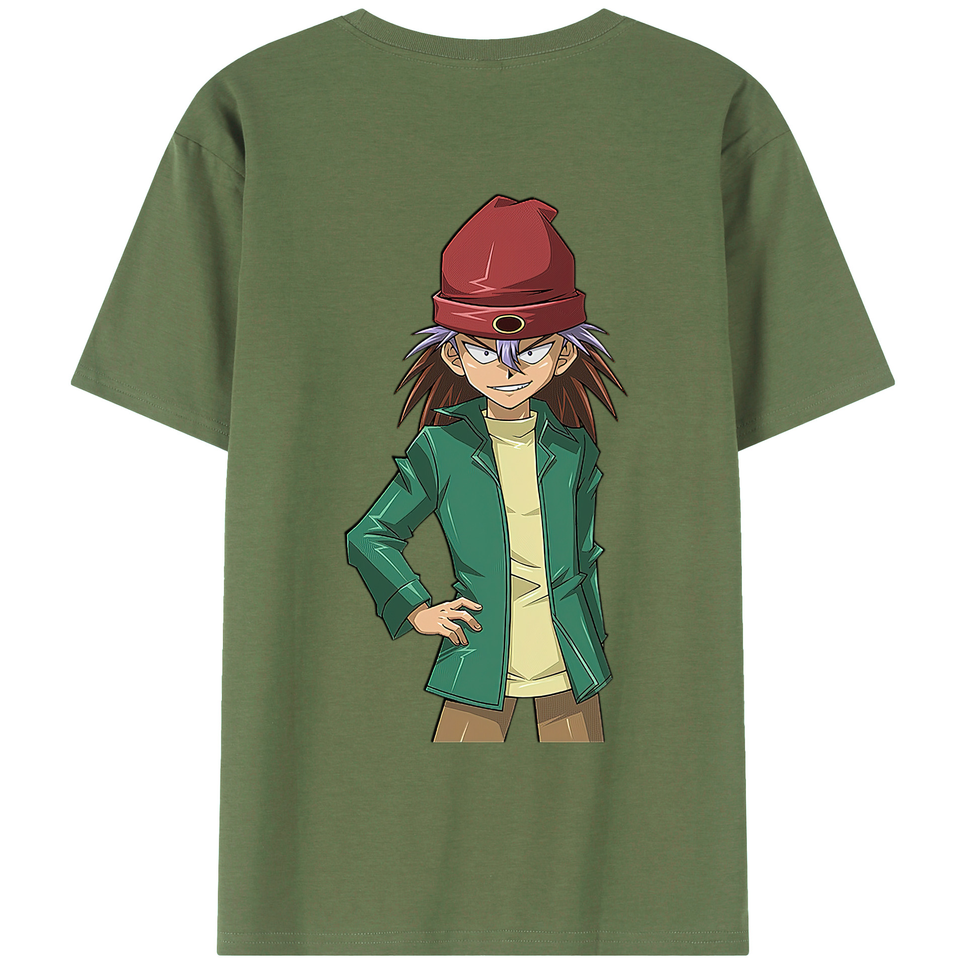 （画像用） 遊☆戯☆王 Yu-Gi-Oh! 綿100％ メンズ半袖Tシャツ（バックプリント） 通気性